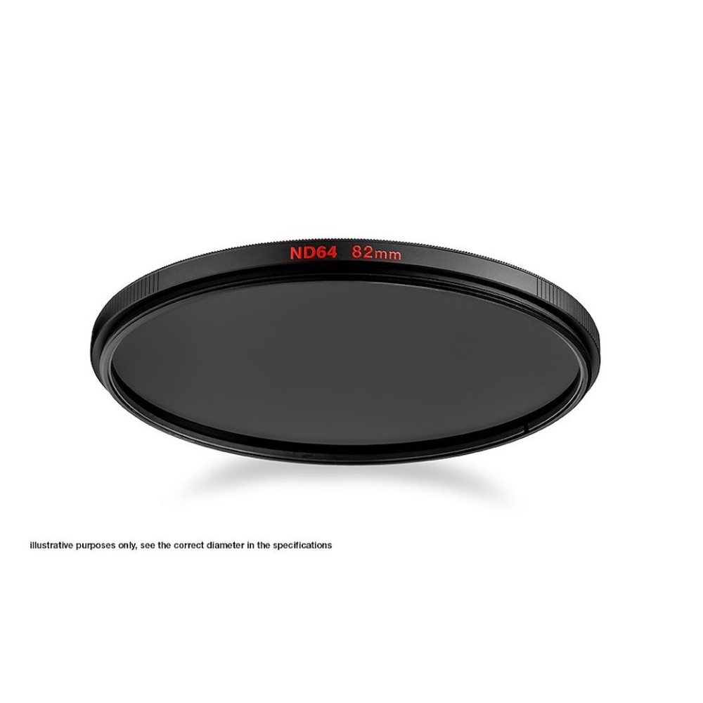 Neutral Density 64 Filter with 67mm diameter Manfrotto - 
This filter reduces light entering the camera lens by 6 stops
Compatib
