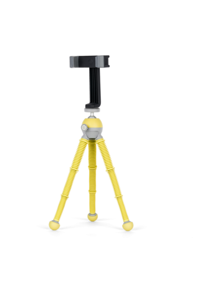 PodZilla Flexible Tripod Medium Kit Yellow Joby - Flexible tripods available in a range of colors that are perfect for on-the-go