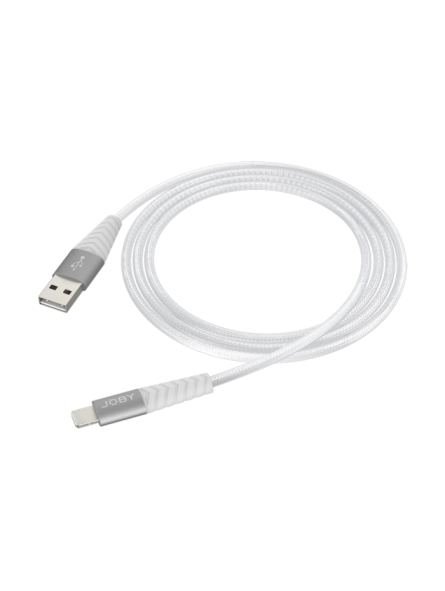 Charge and Sync Lightning Cable 1.2m White Joby - Designed for on-the-go content creators

2.4A Rapid Charging
Aluminium Casing 