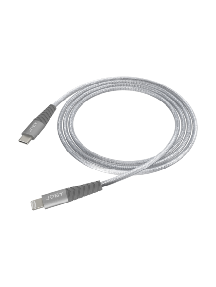 Joby Kabel USB-C - Lightning 2m Space Grau Joby - Entwickelt für Ersteller von Inhalten, die unterwegs sind USB-C PD Bis zu 30 W