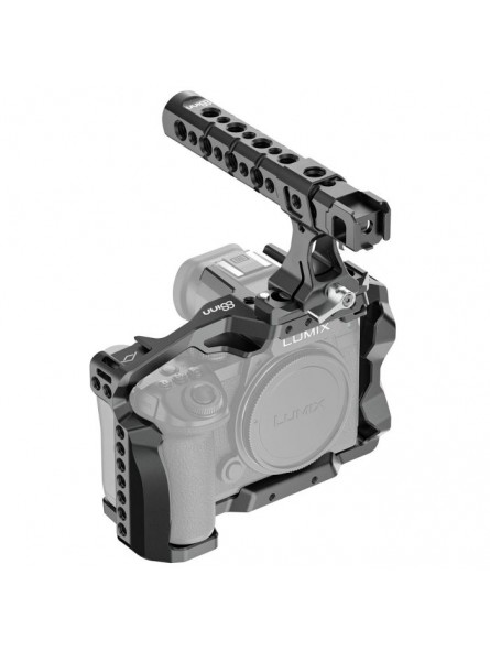 Panasonic LUMIX S5II / S5IIX Cage 8Sinn - - 1/4” mounting points- 3/8” mounting points with Arri locating pins- M4 mounting poin