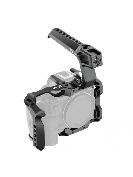 CANON EOS R7 Cage 8Sinn - - 1/4” mounting points- M4 mounting points- strap holders- cold shoe mount- lightweight build- aluminu