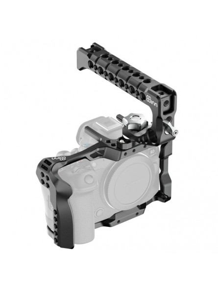 Canon EOS R/R5/R6/R6M II Cage 8Sinn - - 1/4” mounting points- M4 mounting points- strap holders- cold shoe mount- lightweight bu