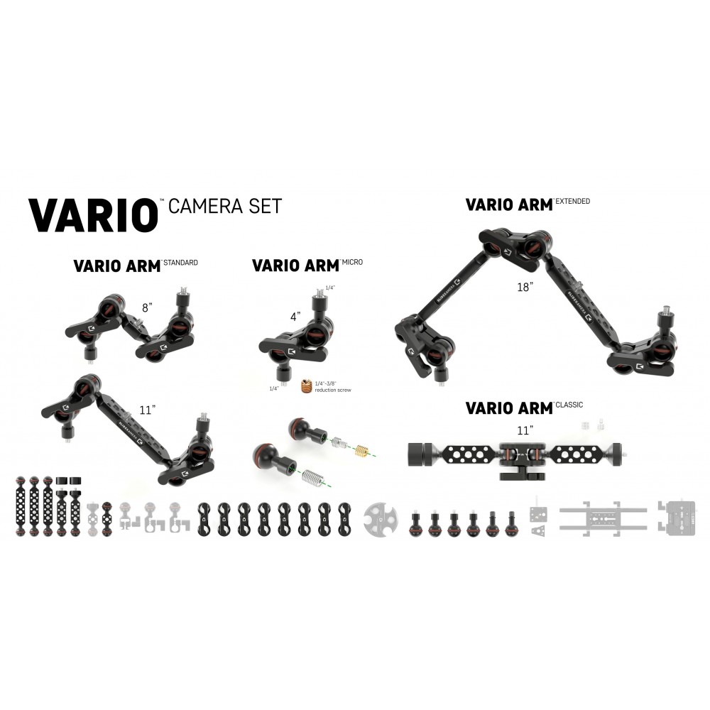 Vario Camera Set Slidekamera - Multi purpose mounting solution for camera equipment. It's like LEGO for big boys. Video: https:/