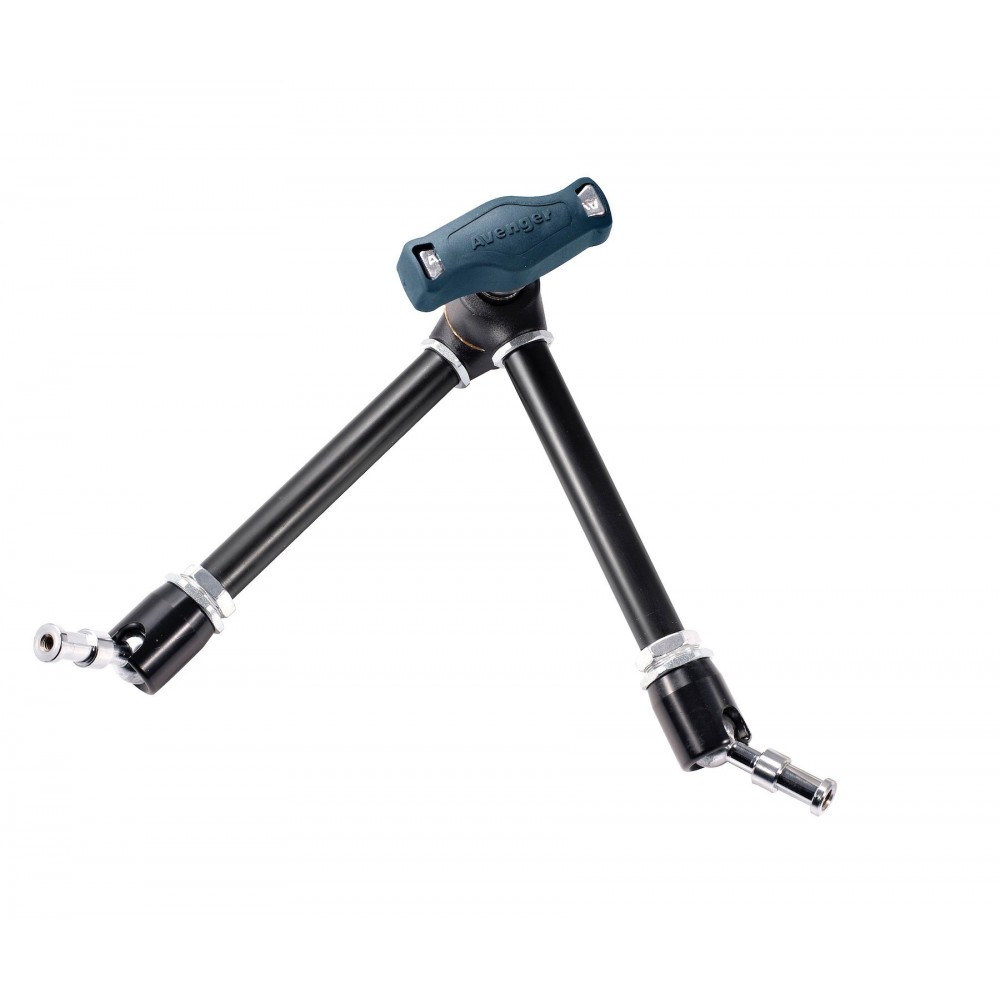 Variable Friction Arm - Magic Arm Avenger - 
Locking T-handle - large knob to lock all 3 movements. 
Load capacity: 3kg
5/8'' st