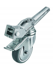 Satz mit 3 gebremsten Rädern 100mm Silver Avenger - 
Tragfähigkeit: 90kg
Erhältlich in Silber A9000N 
Entworfen für