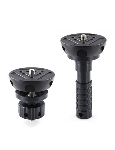 Halbkugel 75mm 3/8" mit Handgriff Slidekamera - 
Universal für alle Kameras oder Köpfen mit eine flache Basis und ein 3/8 Zoll-A