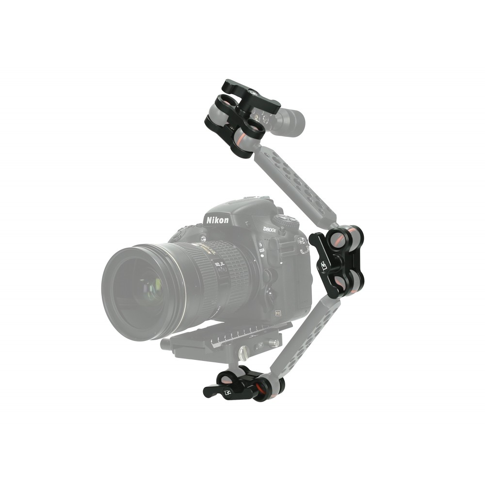 Vario-Verbindungsklemme Slidekamera - Gesamtlänge: 60mm (2,4")Farbe: schwarzMaterial: harteloxiertes Aluminium 3