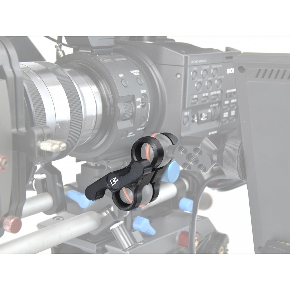 Vario-Verbindungsklemme Slidekamera - Gesamtlänge: 60mm (2,4")Farbe: schwarzMaterial: harteloxiertes Aluminium 4