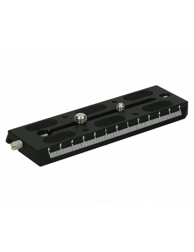 AK-101 LG sliding plate for AKC-3 adapter Slidekamera - Size: 140mm x 50mm x 10mmColor: blackWeight: 0,2kgMaterial: hard anodize