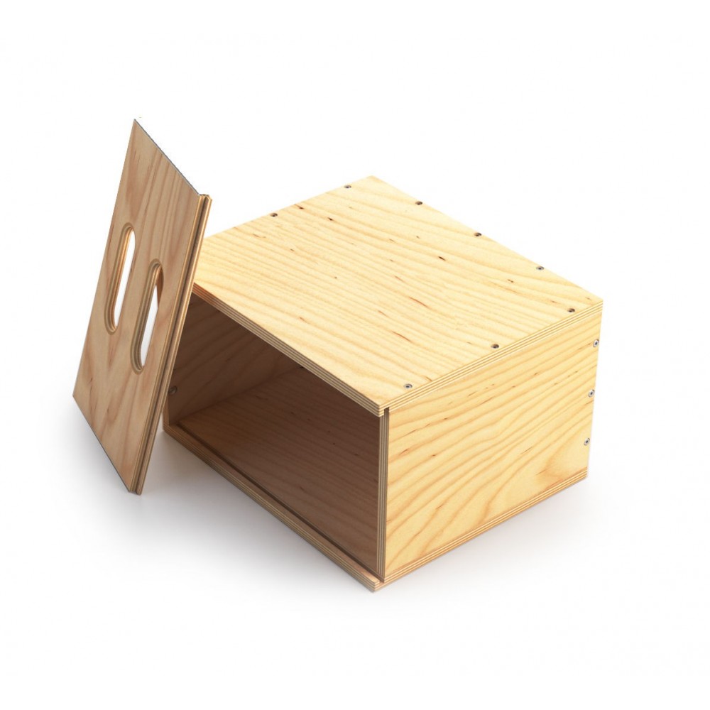 Mini Apple Box Full Nested Udengo - Size: 8" x 11" x 13" (20 cm x 28 cm x 33 cm)Weight: 7.71 lbs (3.5 kg)Material: 12mm birch/pi