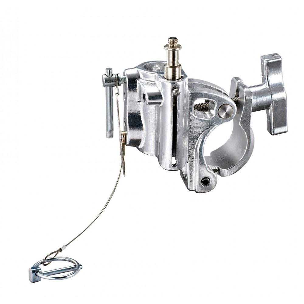 Barrel Clamp, Silver w/T-Knob 42-52mm/1.65-2.04'' Ø Avenger - 
Works on diameters from 42mm to 52mm
TUV certified
Load capacity 