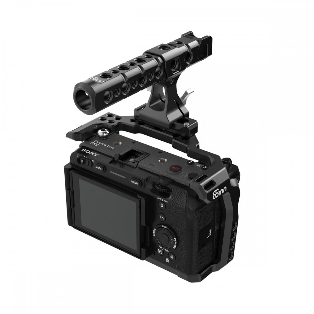 SONY FX3 / FX30 Cage 8Sinn - - Solid cage-to-camera attachment (side&amp;bottom)- 1/4" mounting points- 3/8" threaded openings w