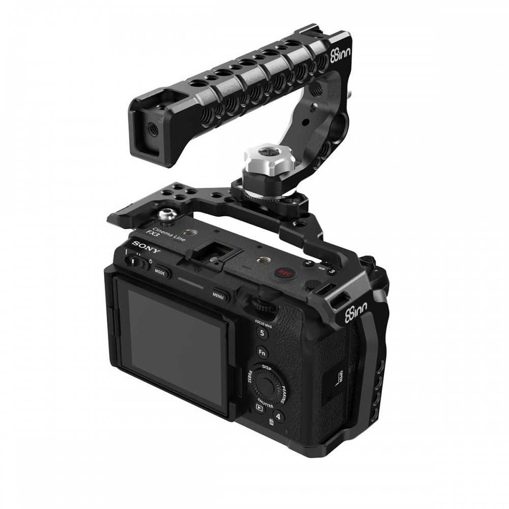 SONY FX3 / FX30 Cage 8Sinn - - Solid cage-to-camera attachment (side&amp;bottom)- 1/4" mounting points- 3/8" threaded openings w