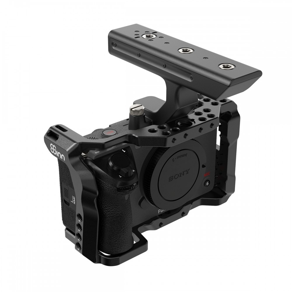 SONY FX3 / FX30 Cage 8Sinn - - Solid cage-to-camera attachment (side&amp;bottom)- 1/4" mounting points- 3/8" threaded openings w