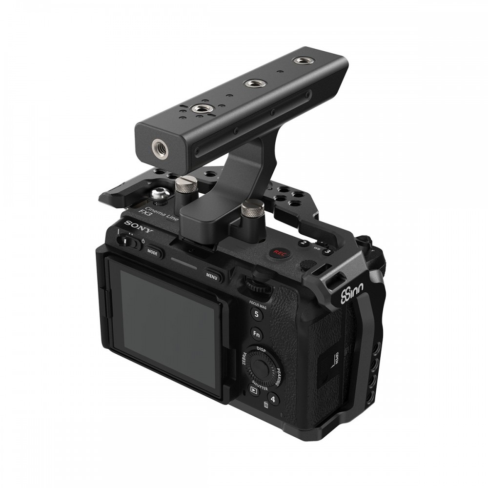 SONY FX3 / FX30 Cage 8Sinn - - Solid cage-to-camera attachment (side&amp;bottom)- 1/4" mounting points- 3/8" threaded openings w