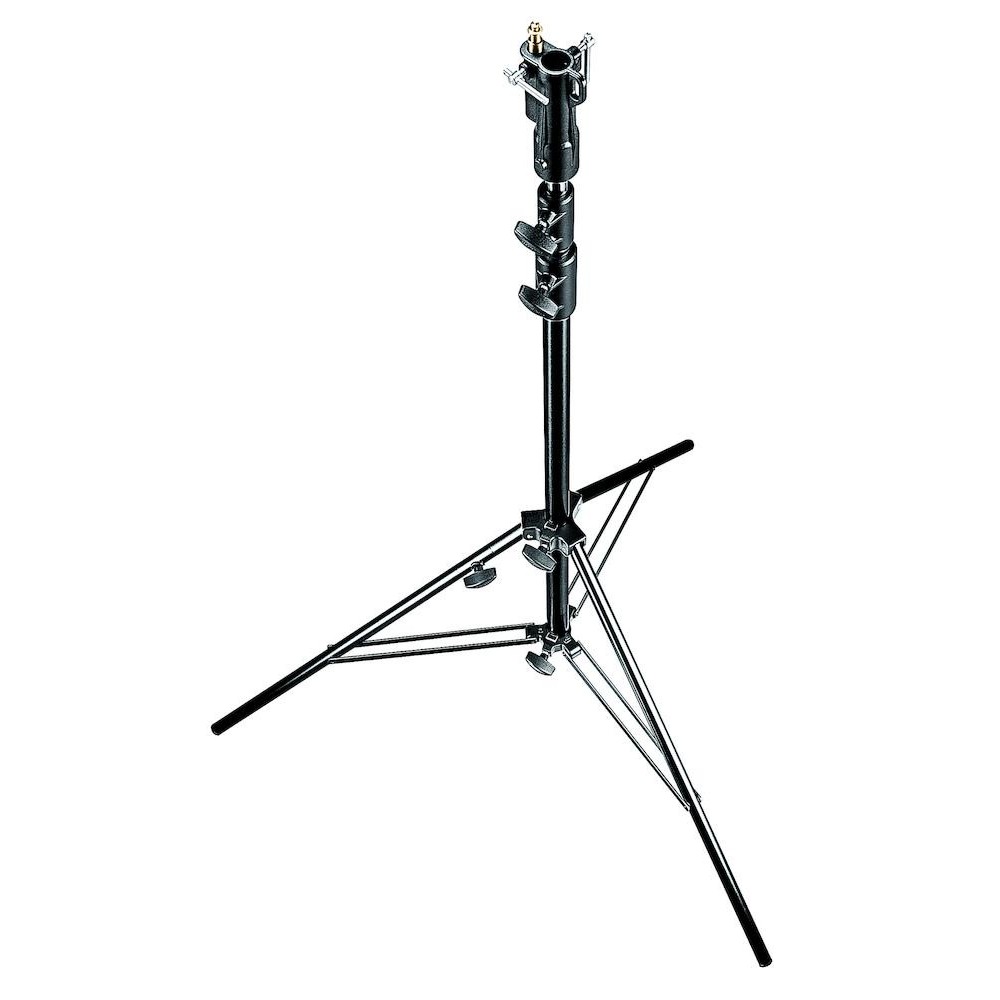 Black Air Cushioned Aluminium Senior Stand Manfrotto - Heavy-duty photo stand for location or studio shoots
Double braced leg ba