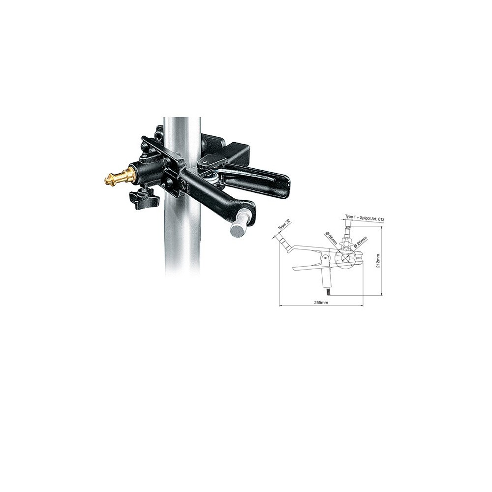 Sky Hook Gaffer Grip 25mm bis 65mm Manfrotto - Mehrere Befestigungsmöglichkeiten für Vielseitigkeit
Klemmt sicher an Stangen