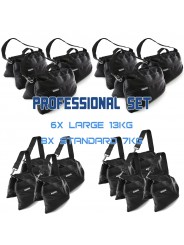 Sandsack Profi Set (6x 13kg + 8x 7kg) Udengo - 
Sehr solide Konstruktion, hohe Haltbarkeit (zertifiziert)
Taschen geschützt mit 