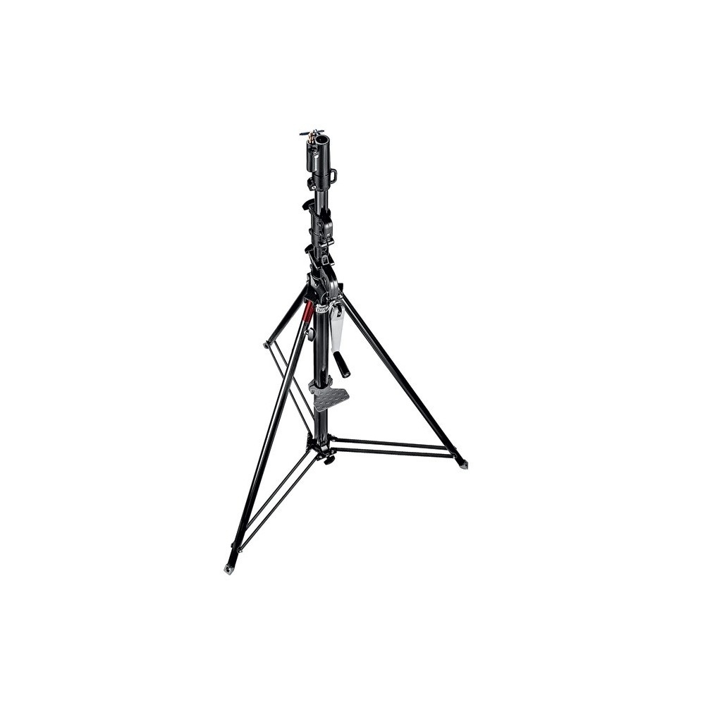 Geared Wind-Up Stand with Safety Release Cable, Black Chrome Manfrotto - Heavy-duty lighting stand with 370 cm max height
Levell