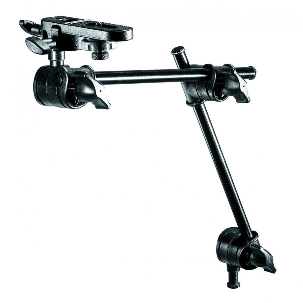Einarmiger 2-teiliger Arm mit Kamerahalterung Manfrotto - Nutzlast 1Kg (2,2 lb) bei vollem Auszug
Sehr leicht, wiegt 0,53 Kg (1,