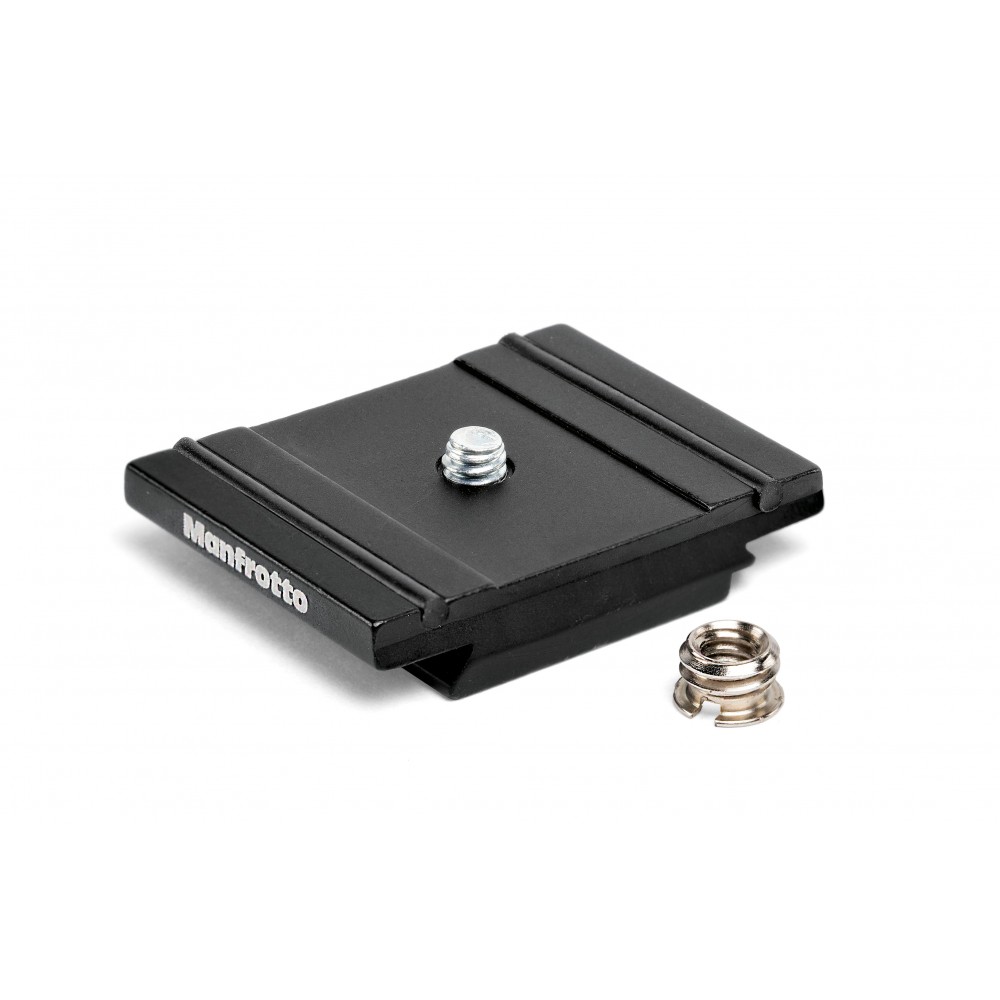 200PL Platte Aluminium RC2 und Arca-Swiss kompatibel Manfrotto - Leichte und kompakte Fotoplatte Kompatibel mit Köpfen vom Typ M
