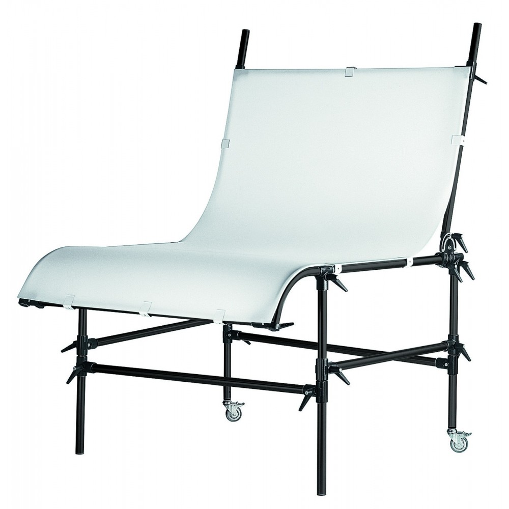 Schattenloser Tisch mit einer Platte 200x125cm Manfrotto - Hochwertige transluzente Plexiglasabdeckung für einfache