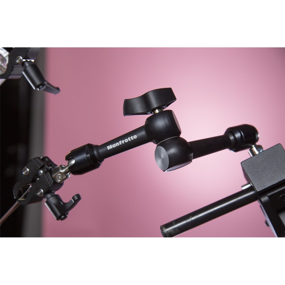 244 Micro Arm mit Adapter im Arri-Stil Manfrotto - Perfekt für Kamera-Rigs, Stative und externe Monitore Austauschbare Adapter S