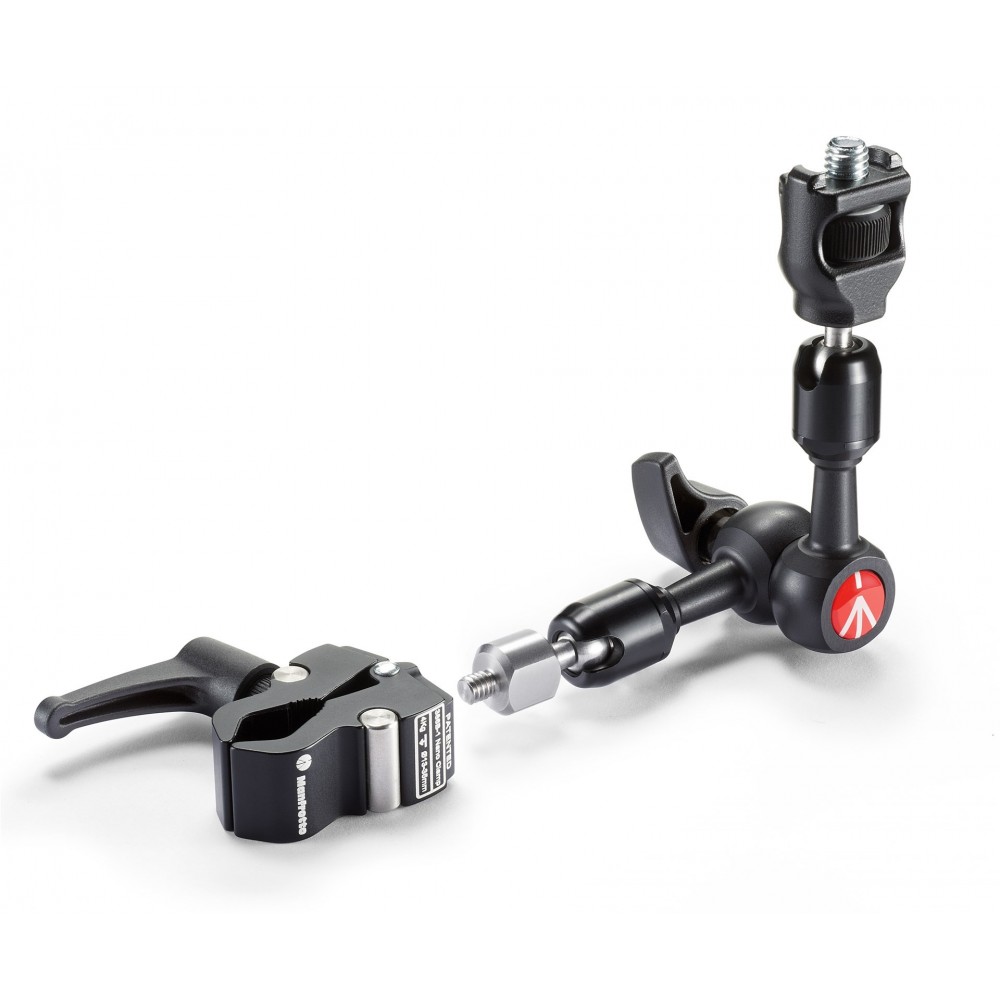 Micro Variable Friction Arm, Anti-Rotation Attachment, Clamp Manfrotto - Professional variable friction arm kit
Solid aluminium 