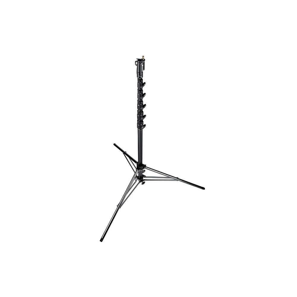 6-Sections High Super Stand 1 Levelling Leg Black Aluminium Manfrotto - 
Heavy-duty Professional Lighting Stand
Stable and secur