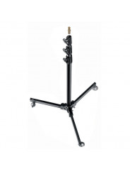 Black Baby Studio Stand Manfrotto - 
Black steel base, silver anodized aluminium sections
Supplied with wheels
Three sections, t