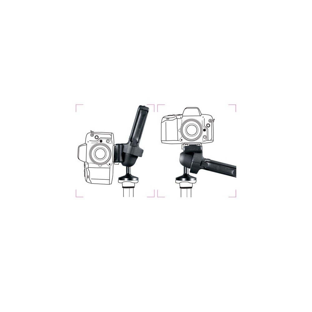 Grip Ball Head, ergonomic handle and friction control wheel Manfrotto - 
Horizontal handle grip control gives you fast adjustmen