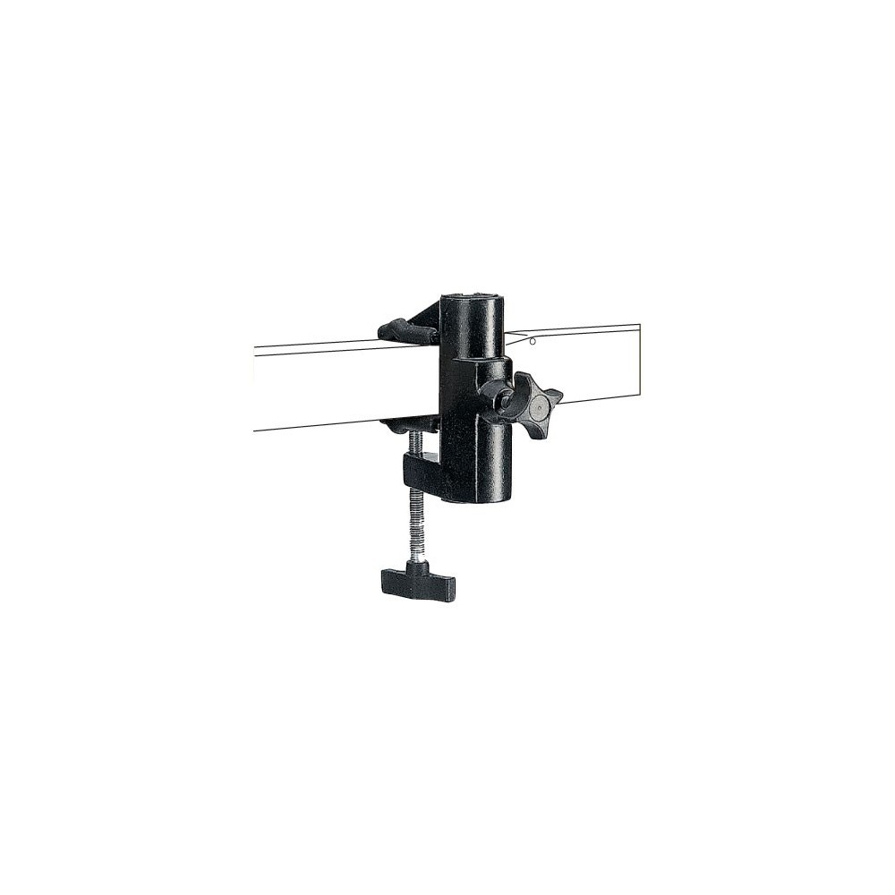 Column Clamp Manfrotto - 
Designed to work w/ removable tripod columns of 25-28mm diameter
Securely fixed to solid surfaces or b