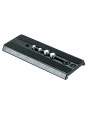 357PLV Sliding Plate Manfrotto - 
Made of aluminium
Supplied with 2 x 1/4'' and 2 x 3/8'' camera screws
Removable anti-rotation 