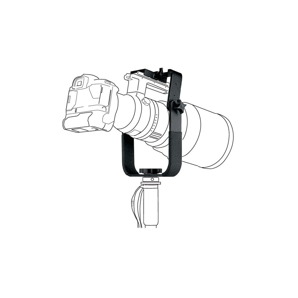 Long Lens Monopod Bracket Manfrotto - 
Developed for use with very long lenses on monopods
Friction base enables the bracket to 