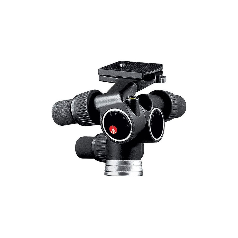 Geared Tripod Head, strong and lightweight aluminium Manfrotto - 
Micrometric Knobs offer you precise framing composition
Tripod
