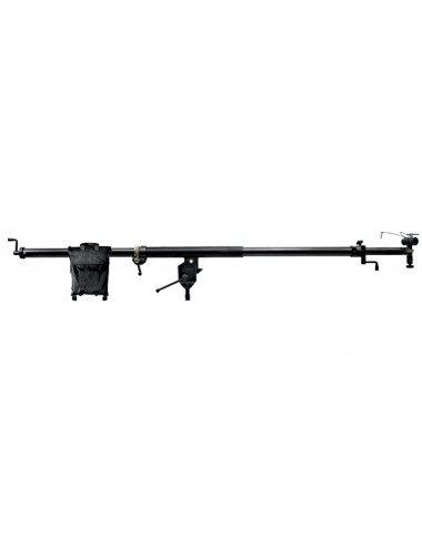 Mega Boom Black, Teleskop mit Fernbedienung zum Schwenken, Neigen und Drehen Manfrotto - Erreicht 3,6 m, unser größter Ausleger 