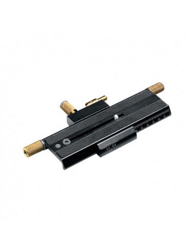 Micro-positioning Sliding Plate Manfrotto - 
Sliding plate w/ fingertip control for hairsbreadth positioning
Simple lock-release