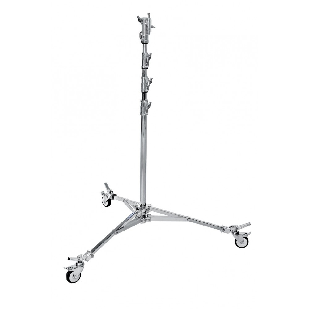 Roller Stand 42 with Low Base Avenger - 
Low base for extra stability
Load capacity: 40kg
Braking wheels
Three Risers
5/8" Male,