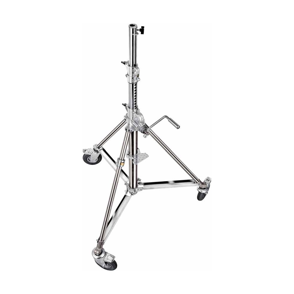 Super Wind Up Stand Stainless Stl 2.9m/9.5'Low Base Avenger - 
Low base stainless steel column &amp; legs with chrome steel rise