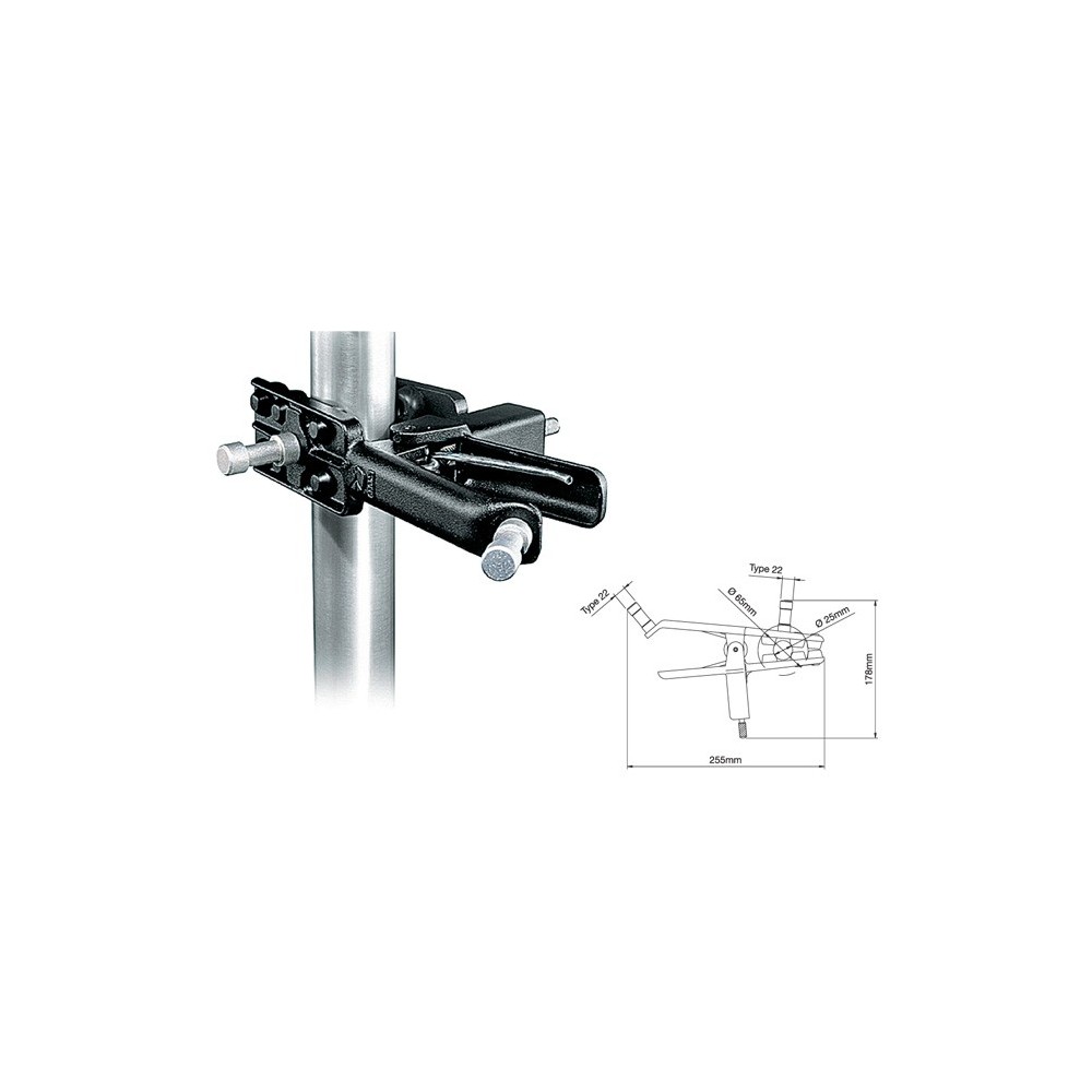 ADJUSTABLE GABER HANDLE Avenger - 25 mm bis 65 mm Gaffer Griff für große Vielseitigkeit Verstellbare Backen sorgen für eine f