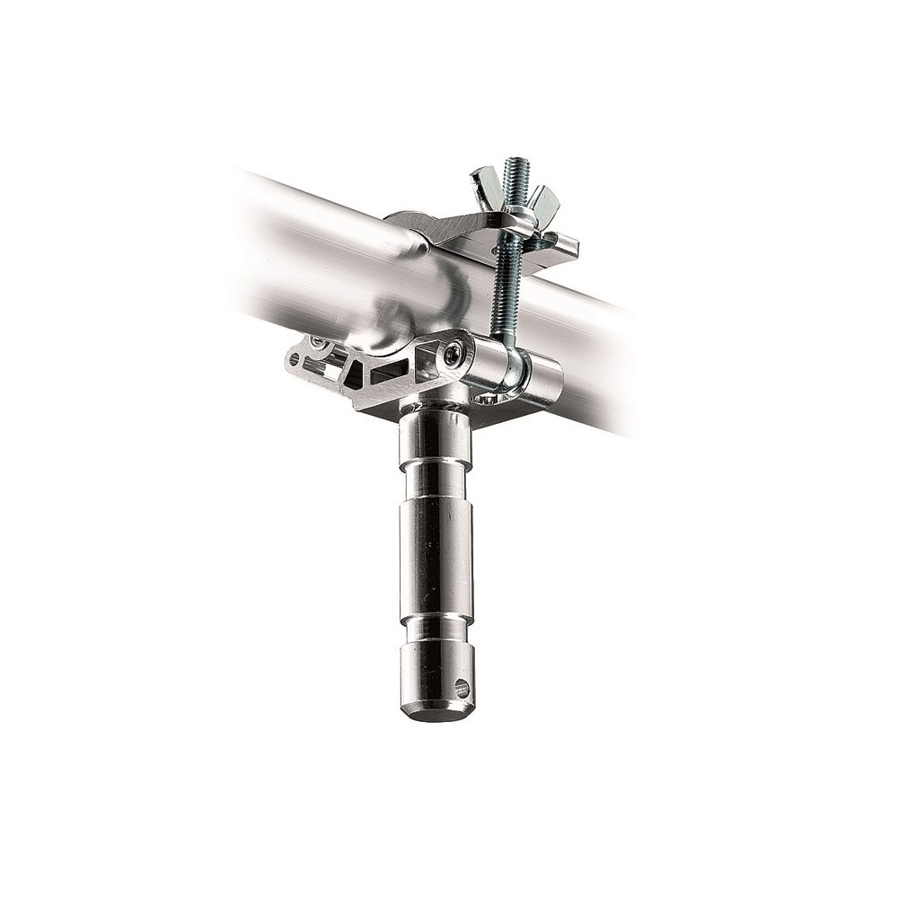 Eye Coupler MP Clamp w/28mm/1 1/8'' Spigot, 42-52mm Ø Avenger - 
Made from aluminium in silver finish
Jaws clamp down on pipes r