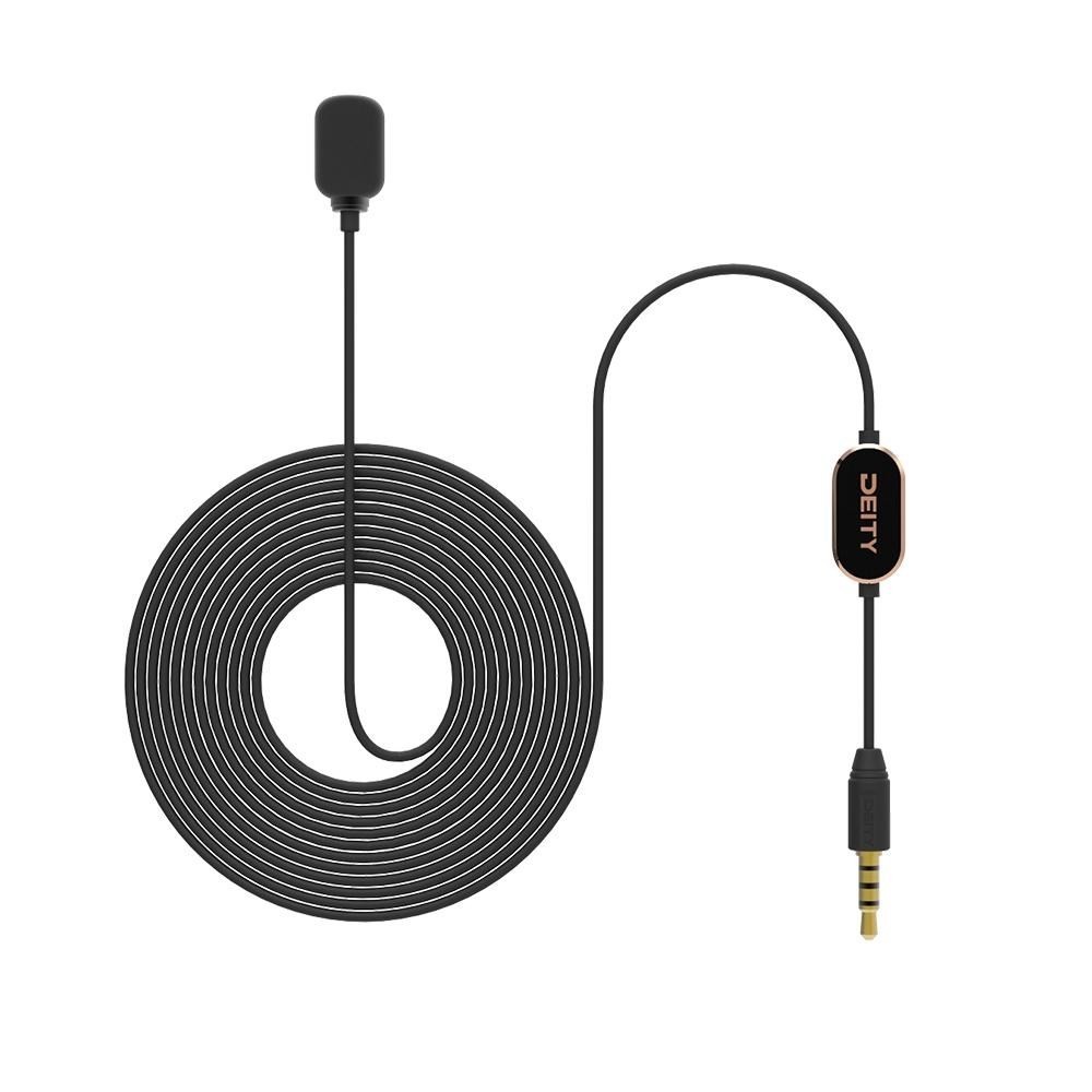 V.Lav Omni-Directional Lavalier Microphone with 5 m cable Deity Microphones - 
Smart Adapting 3.5mm Jack
5 meter long cable
Comp