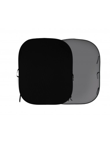 Plain Collapsible 1.8 x 2.15m Black/Mid Grey Lastolite by Manfrotto - 
Double sided
Portable and quick to set up
Collapsible to 