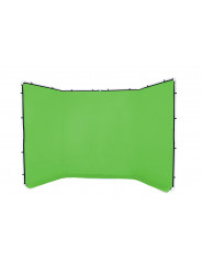 Tło Panoramic 4m bez ramy Chromakey Green Lastolite by Manfrotto - Großartig für Gruppen Dehnbar, um Falten zu entfernen Sehr tr