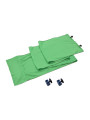 Panoramic Background Connection Kit 2.3m Chroma Key Green Lastolite by Manfrotto - 
Hinge brackets attach two Panoramic Backgrou