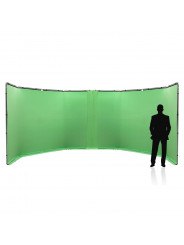 Panorama-Hintergrundverbindungskit 2,3 m Chroma Key Grün Lastolite by Manfrotto - Scharnierhalterungen befestigen zwei Panorama-