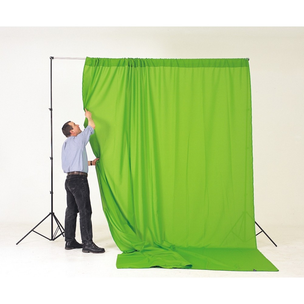 Chromakey-Vorhang 3 x 3,5 m Grün Lastolite by Manfrotto - Chromakey-Hintergrund für Video-Chroma-Keying Dehnbar, um Falten zu en