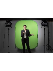 Tło Chromakey 1.8x2.1m Green Lastolite by Manfrotto - Beidseitig Tragbar und schnell aufgebaut Zusammenklappbar auf ein Drittel 