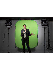 Zusammenklappbarer Hintergrund 1,8 x 2,1 m Chromakey Blau/Grün Lastolite by Manfrotto - Doppelseitig Tragbar und schnell aufgeba